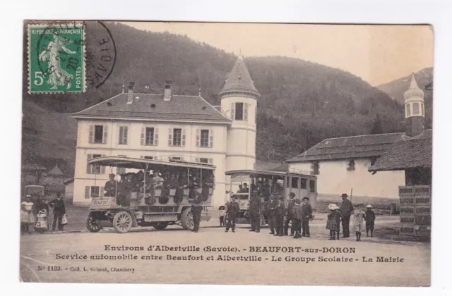 CPA 73 BEAUFORT-sur-DORON environs d'Albertville service automobile VERS 1900