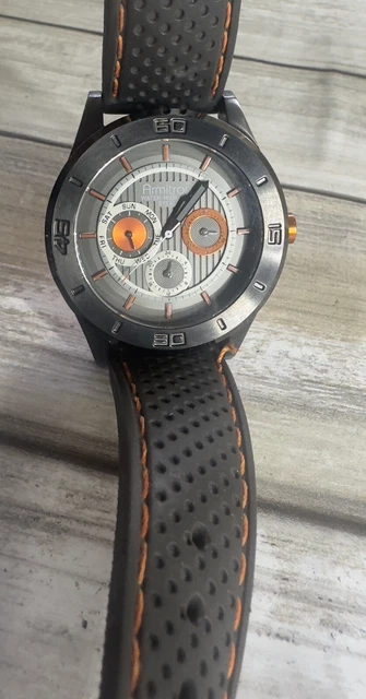 Orologio Armitron 20/4864DG da uomo con accenti arancioni Cinturino in silicone