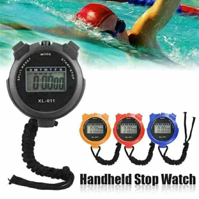 Digital Handheld Sports Stopwatch Stop watch Timer Alarm Counter UK Seller 2