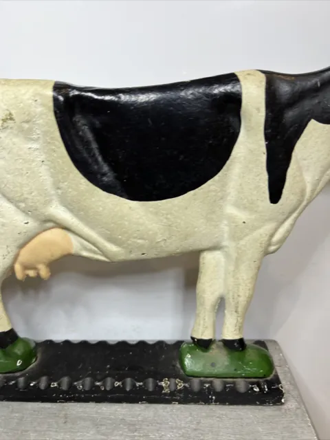 Cow Cast Iron Heavy Door Metal Stopper Vintage Collectable., 3