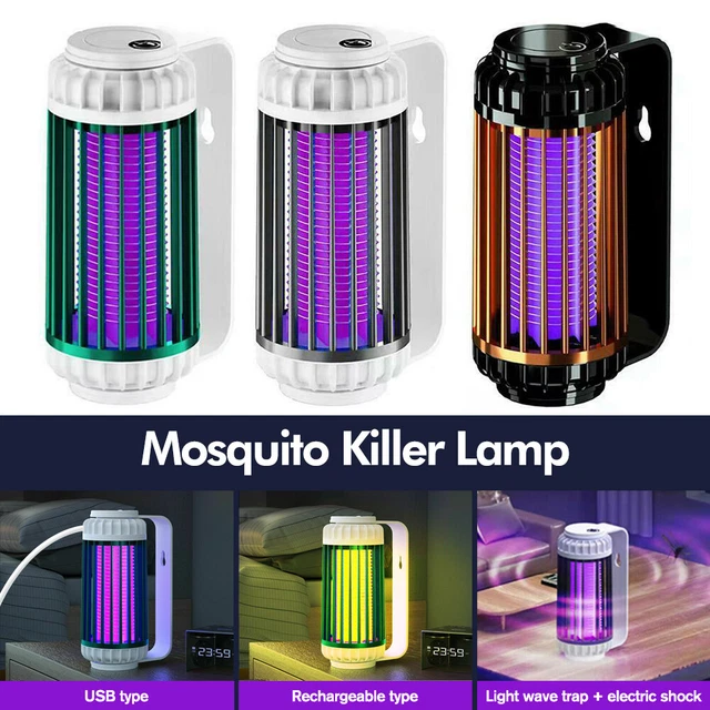 Solar LED Moskito-Killer Insektenvernichter Elektrisch USB Lampe Mückenfalle DE