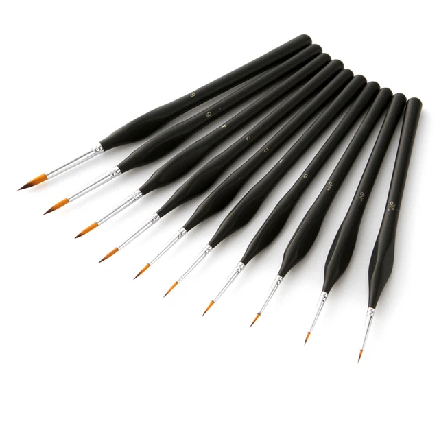 Set di pennelli per pittura di dettaglio 10 pezzi Pennelli per pittura per E5J9