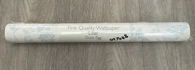 Laura Ashley Lilac Duck Egg Wallpaper X 1 Roll Pale Blue Batch No W065638-A/I