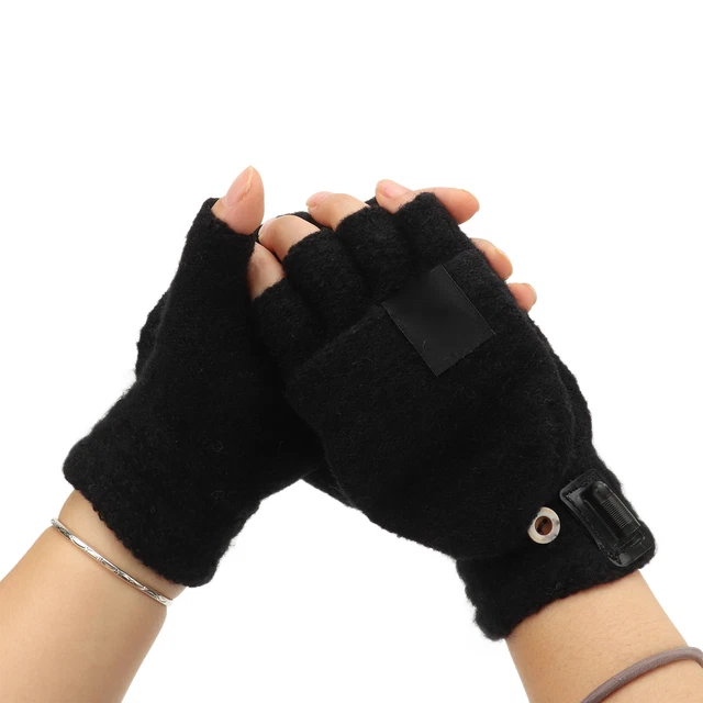 (Schwarz)BROLEO Elektrische Beheizte USB-Handschuhe 5-V-elektrische