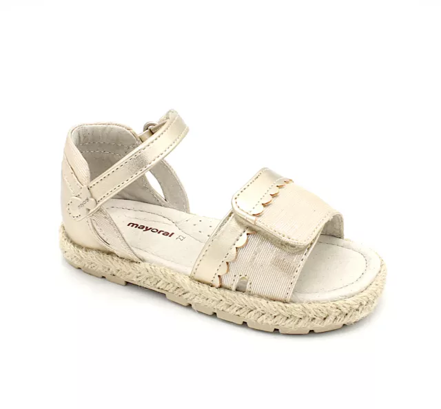 Mayoral sandali da bambina primi passi eleganti per bimbe laminato oro strappo