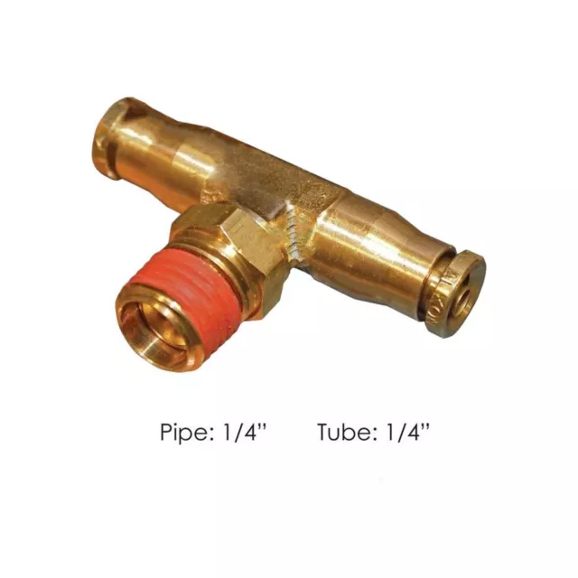 Brass PLC Male Branch Tee 1/4 X 1/4in  177.13B724B  1872X4X4S