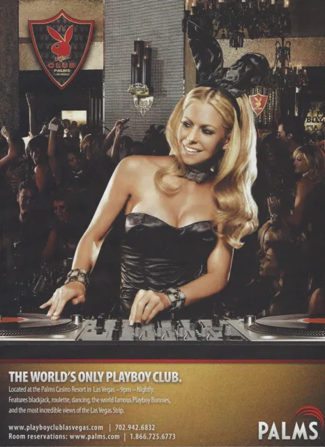 2010 Palms Casino Resort Playboy Club Bunny DJ Las Vegas Print AD Advertisement