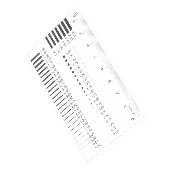 SEC MEASUREMENT RULER Transparency Defect Ruler Diameter Flaw Detection ...