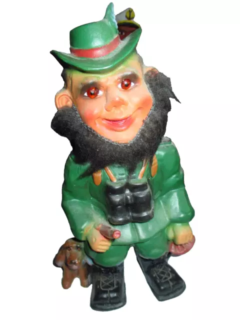 Heyco Wackelkopf Figur Förster mit Dackel,Rucksack u.Gewehr, siehe Text & Fotos