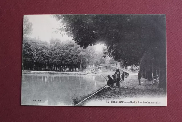 CPA - CHALONS SUR MARNE - the canal and the island