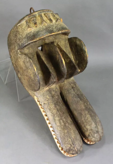 = Antique African DAN Liberia Côte d’Ivoire KAGLE Crocodile Zoomorph Mask GIO