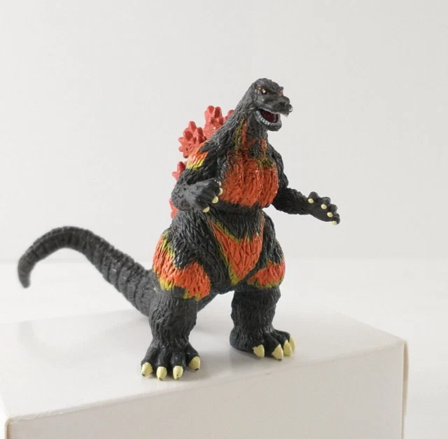2002 BURNING GODZILLA Pack Of Destruction Mini Toy Figure By Bandai / Toho CLEAN