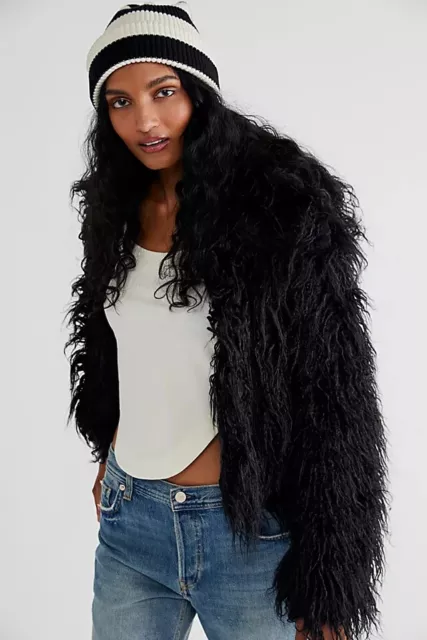 Blank NYC Free People Late Night Faux Fur Jacket Size XS