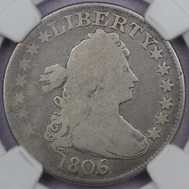 1806/5 25c Draped Bust Quarter B-1 - NGC G 6