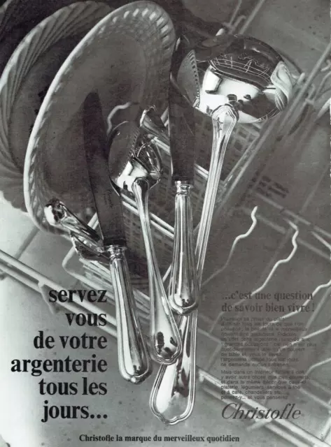 Publicité Advertising  0822 1967    Christofle art de la table  argenterie