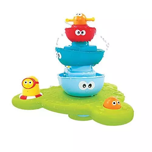 Yookidoo Baby Bath Toy (7 Piece Set) - Stack N' Spray Bathtub Fountain