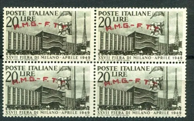 Trieste A 1949 Fiera Di Milano Quartina ** Mnh