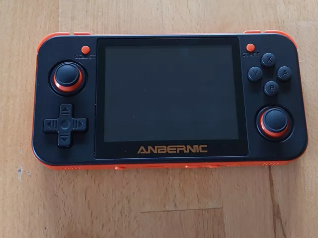RG 350 Anbernic Orange 3.5  Handheld Video Game Konsole