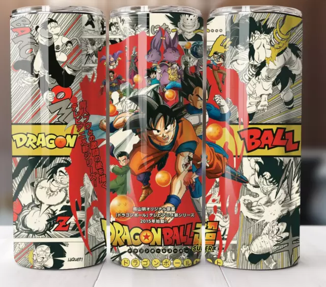 Dragonball Anime Tumbler 20oz Insulated Travel Mug Stainless Steel Cup Straw