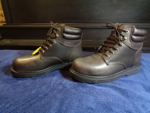 Coleman Lace Up Steel Toe Work/ Motorcycle Brown Leather Work Boots 10.5