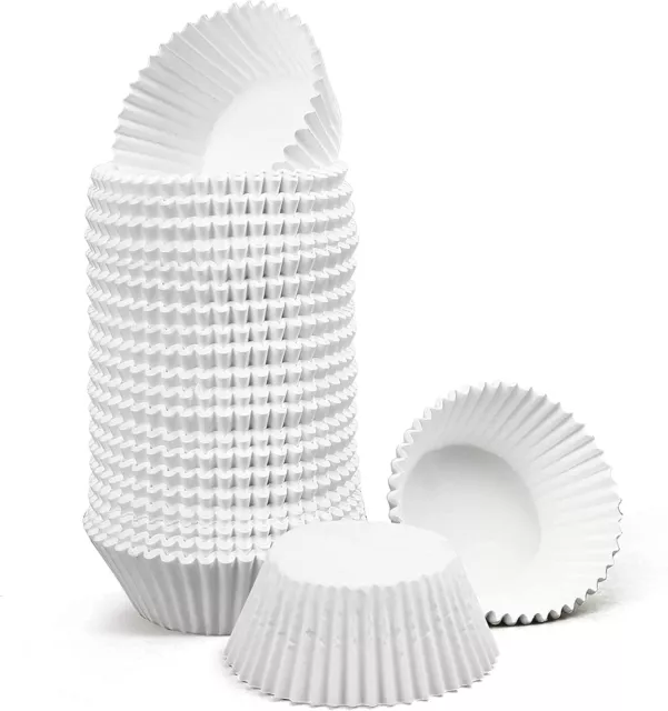 Standard White Cupcake Liners 500 Count Food Grade Grease-Proof Baking Cup Paper