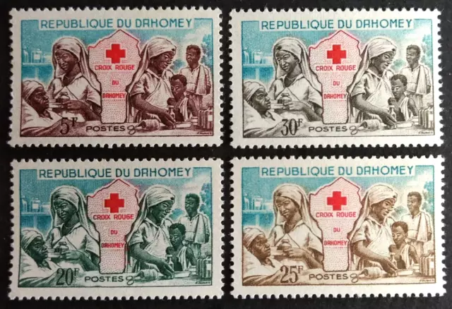 127. Dahomey 1962 Set/4 Stamp Redcross. Health, Medicine . Mnh