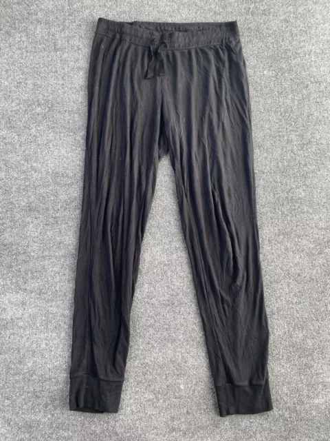 PJ Salvage Pajama Pants Women's Large Black Pull On Drawstring Tapered Modal