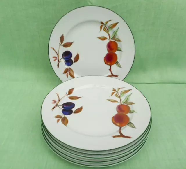 6 Royal Worcester Evesham Vale dinner plates - 26 cm (10.25") diameter