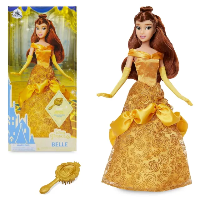 Disney Belle Beauty and the Beast Classic Princess Doll Kid & Toy Brush 29cm/11"