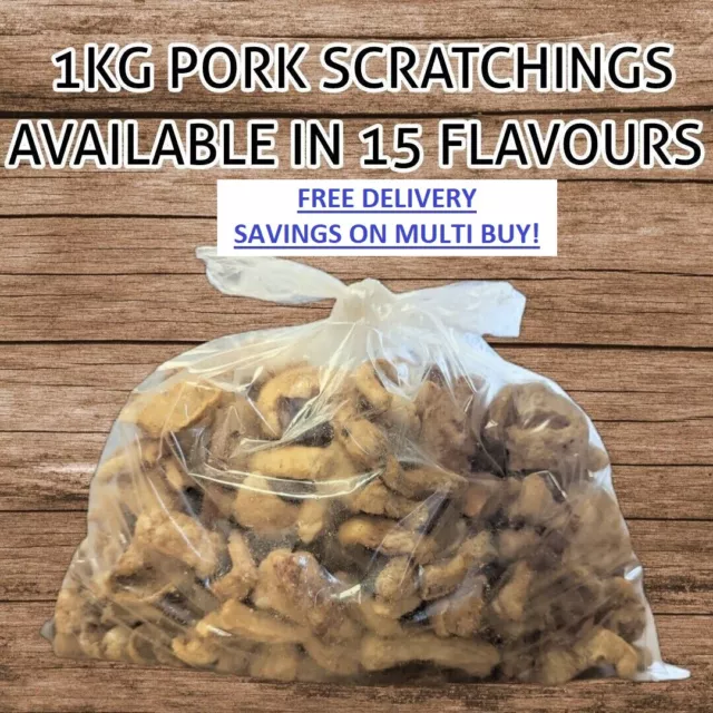 500g / 1KG / 5KG Big Bag Traditional Pork Scratchings In 15 Flavours