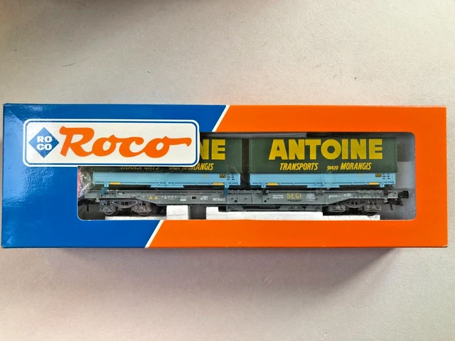 JM835 - ROCO H0 46584 - WAGON KANGOUROU DB AVEC CONTENEURS