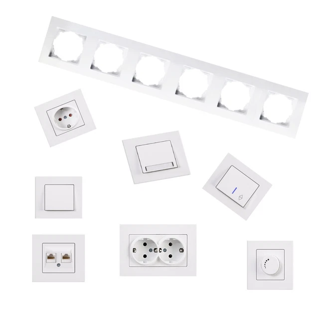 Commutateur de Programme Gunsan Eqona Blanc Prise Bouton Variateur Données