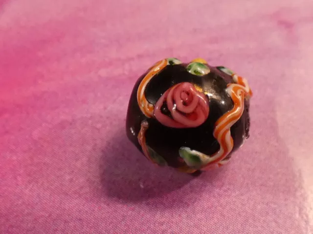 Antique Perfect Colorful Fancy Glass African World Trade Bead Mint Condition 9.3