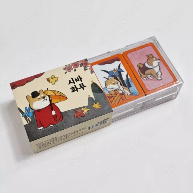 Shiba Inu Dog Hwatu Go Stop Juego de mesa de cartas tradicional coreano...