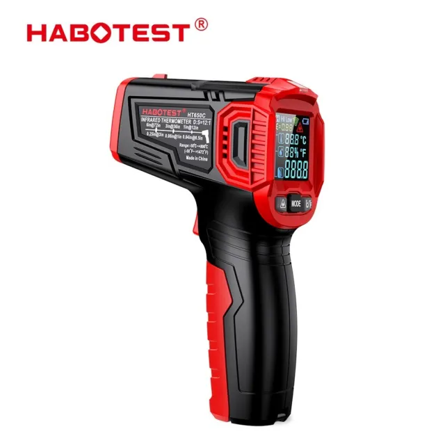 HABOTEST HT650C Digital Infrared Thermometer Temperature Gun Laser IR Cooking