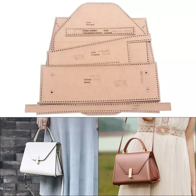 Leather Craft Women Hand-Held Messenger Bag Sewing Pattern Kraft Paper Template
