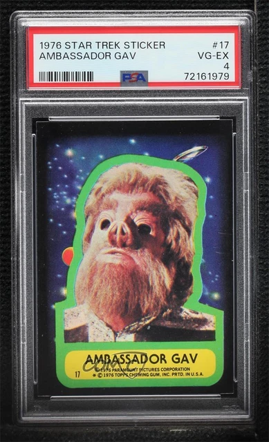 1976 Topps Star Trek Stickers Ambassador Gav #17 PSA 4 0f9x