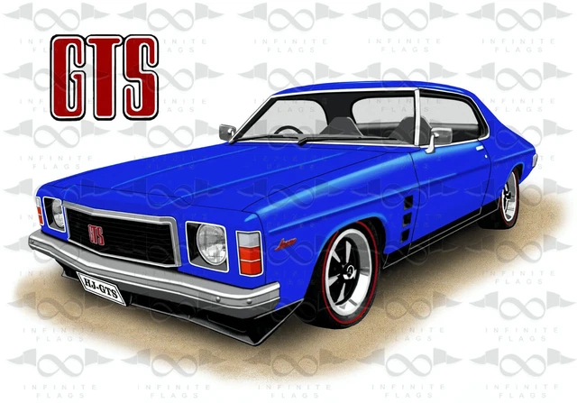 Holden HJ Monaro GTS BLUE flag 150cm x 90cm NEW