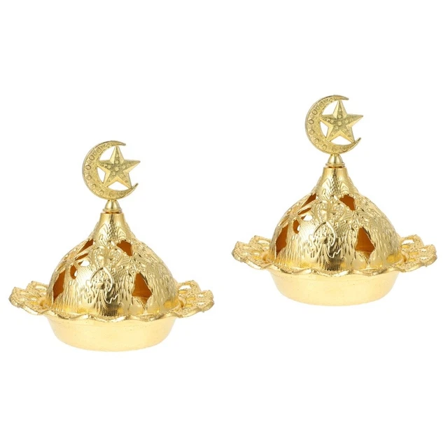 2 Pcs Mini Tower Incense Burner Alloy Aroma Holder Vintage Stove