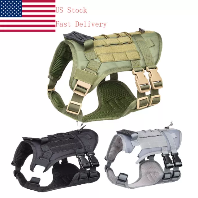 Tactical Dog Harness with Handle No-pull Large Military Dog Vest US Working Dog