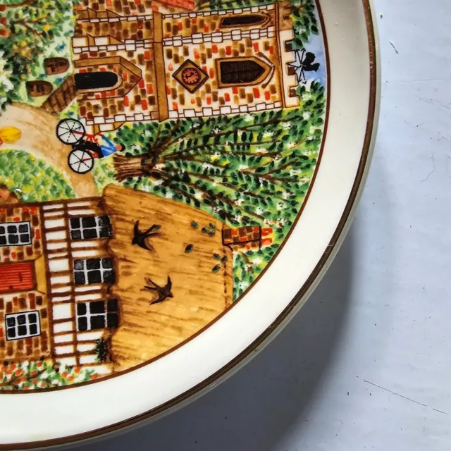 Prinknash Pottery England Plate Country Scene VINTAGE 3