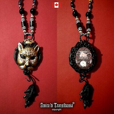 cat necklace protective talisman woman jewelry mouse fashion pendant amulet art