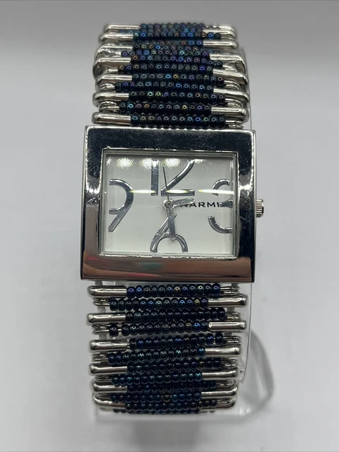 Narmi Women's Quartz Watch Safety Pin Stretch Band- New Battery