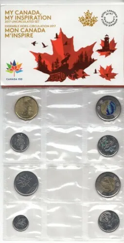 2017 Canada 150 Anniversary    My Canada My Inspiration 8 coin set