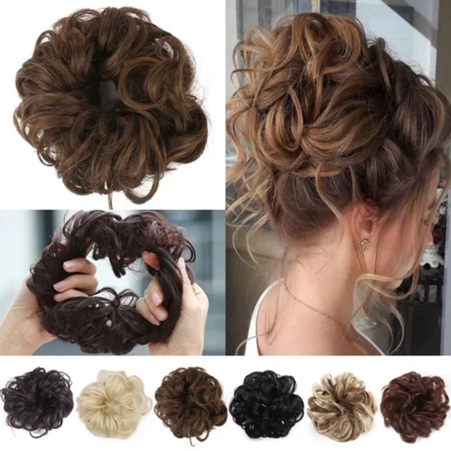 Messy Ponytail Scrunchie Synthetic Elastic Hair Bun Chignon Hairpiece Updo