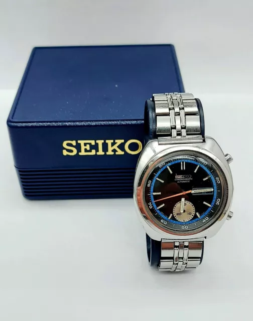 Seiko Chronograph automatic acciaio ref. 6139 8020 Vintage 70s