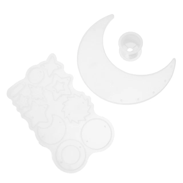 1 Set Silikon Mond Epoxy Harz Formen Sterne Mond Silikon Wand Hängen Casting 8