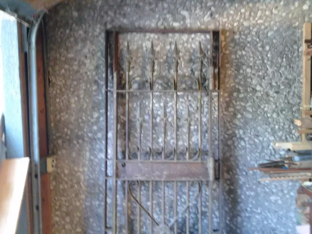 Antique Steel Bank Safety Deposit Gate  Salvage