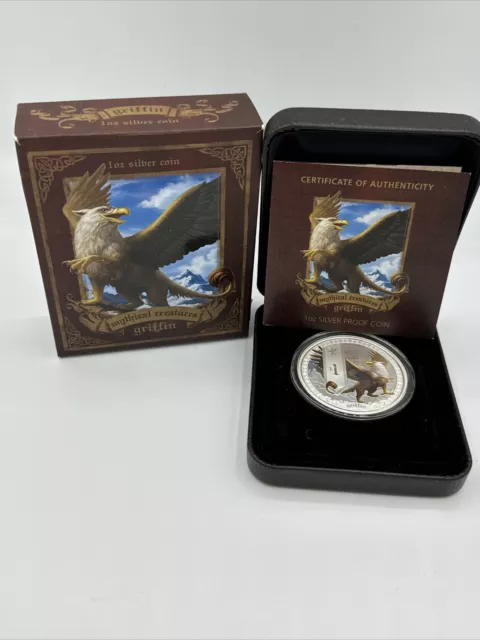 2013 Tuvalu Mythical Creatures GRIFFIN 1oz Silver Proof Coin Perth Mint