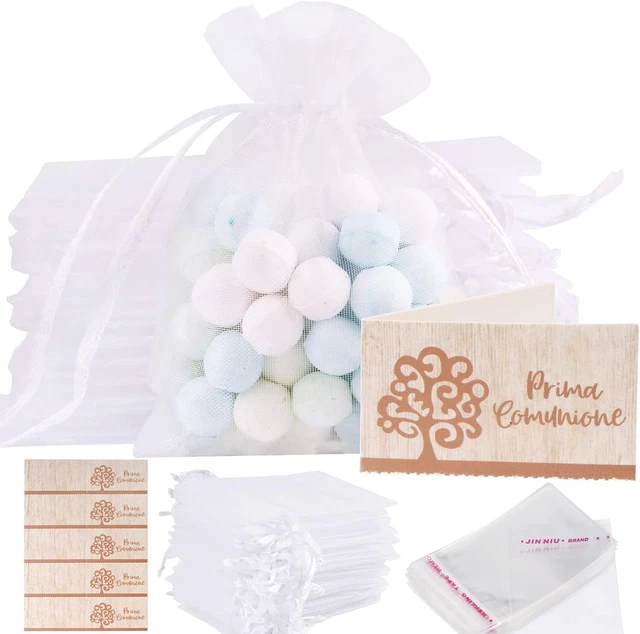 PH PandaHall 50 Sacchetti Di Carta Kraft Per Bomboniere: 19x11.5 Cm, 'Love Is Sweet', Per Matrimoni, Battesimi, Halloween, Piccole Imprese